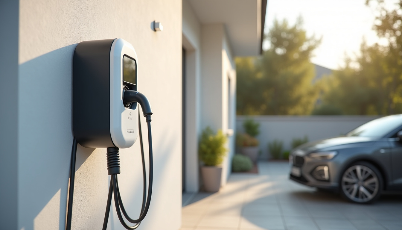 Installation d'une borne de recharge murale sur le mur d'une maison individuelle à Gençay