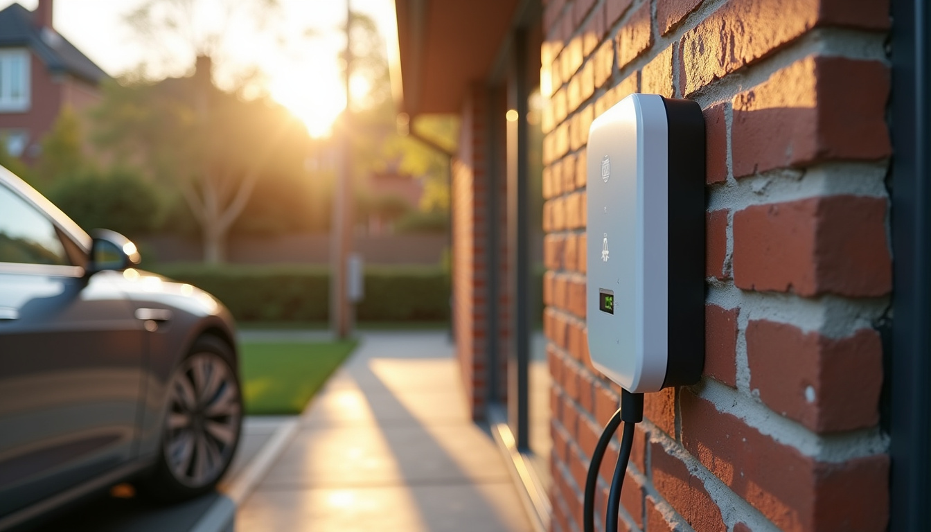 Installation d'une borne de recharge murale sur un mur extérieur d'une maison à Courcelles-lès-Lens