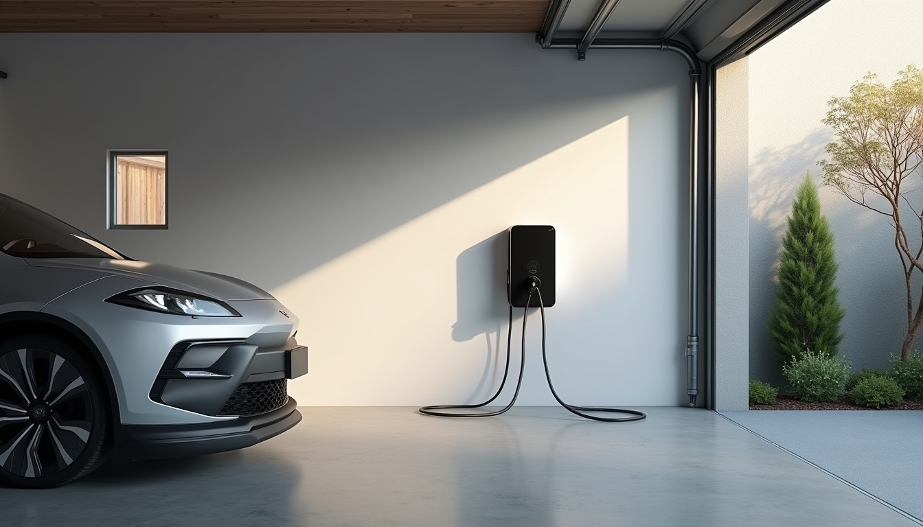 Installation d'une borne de recharge pour véhicule électrique dans le garage d'une maison individuelle à Templemars