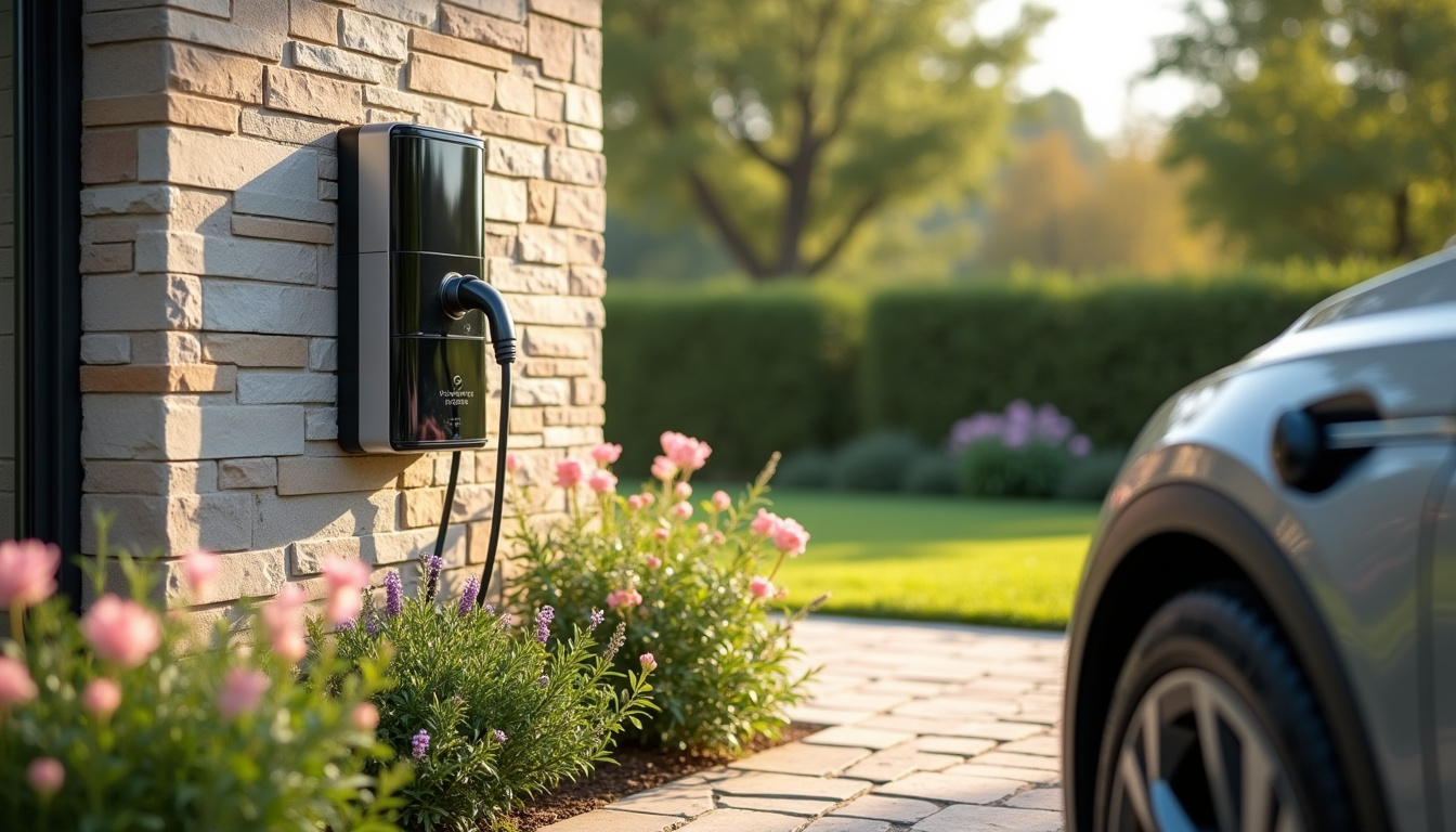 Installation d'une borne de recharge pour véhicule électrique dans un jardin à Barberaz