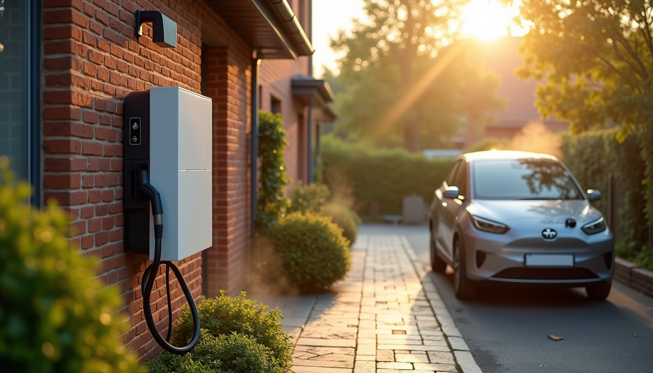 Installation d'une borne de recharge pour véhicule électrique devant une maison à Neuvy-Pailloux
