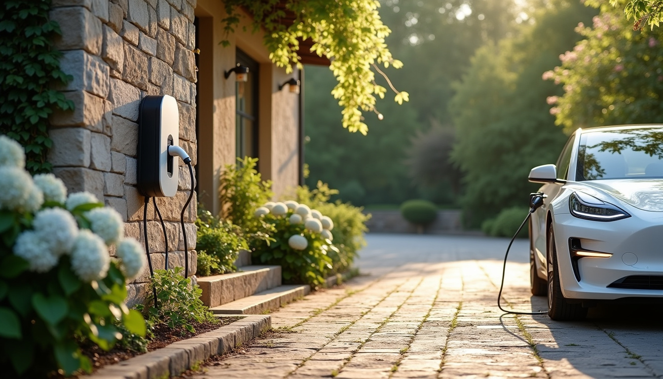 Installation d'une borne de recharge sur un parking privé à Corcieux