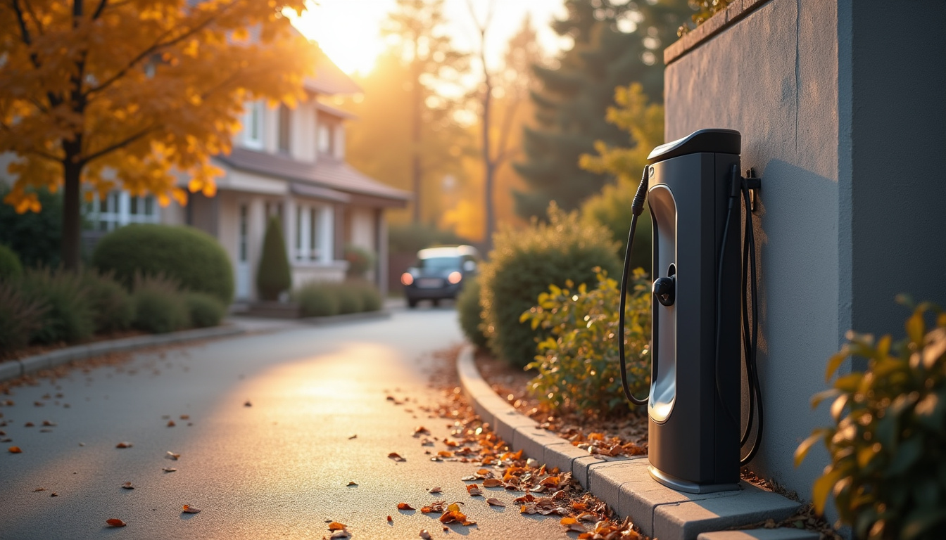 Installation d'une borne de recharge sur un parking privé à Houssen