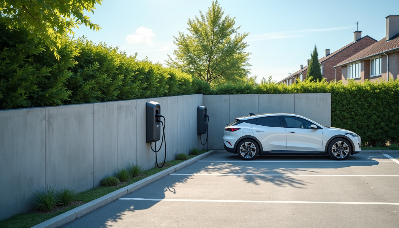 Installation d'une borne de recharge sur un parking privé à Réville