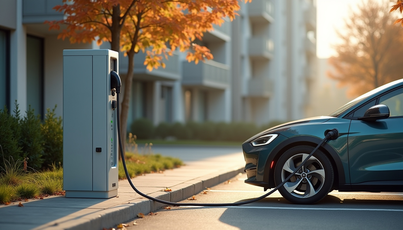 Installation d'une borne de recharge sur une place de parking en copropriété à Crépy-en-Valois