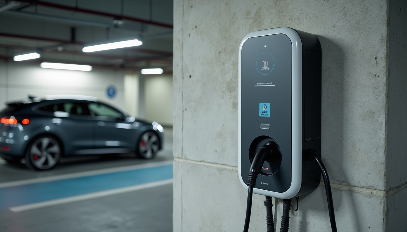Installation d'une borne électrique dans un parking de copropriété à La Voulte-sur-Rhône