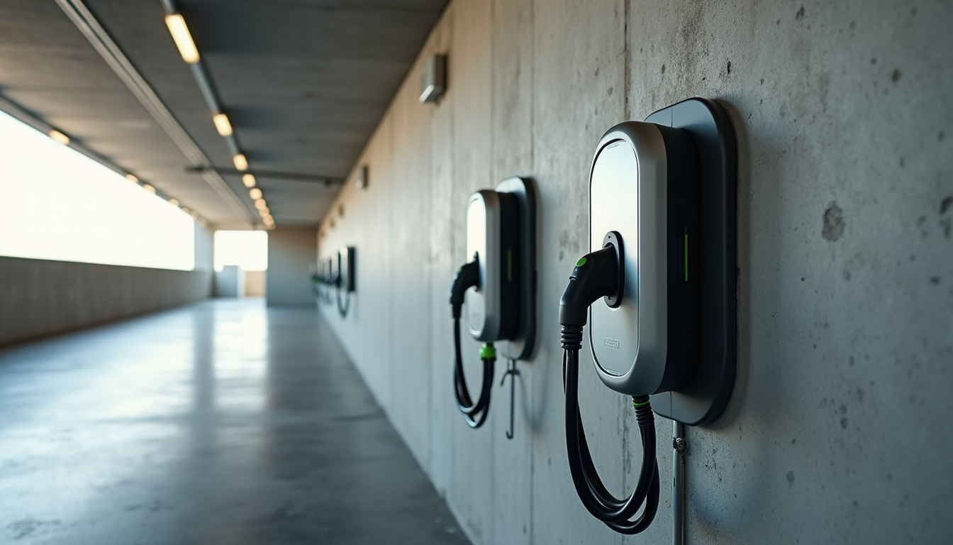 Installation d'une borne électrique double dans un parking de copropriété à Valgelon-La Rochette