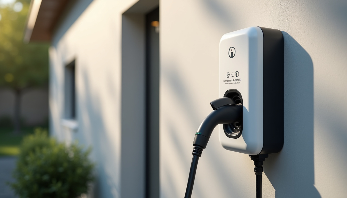 Installation d'une borne électrique sur la façade d'une maison individuelle à Ménétrol