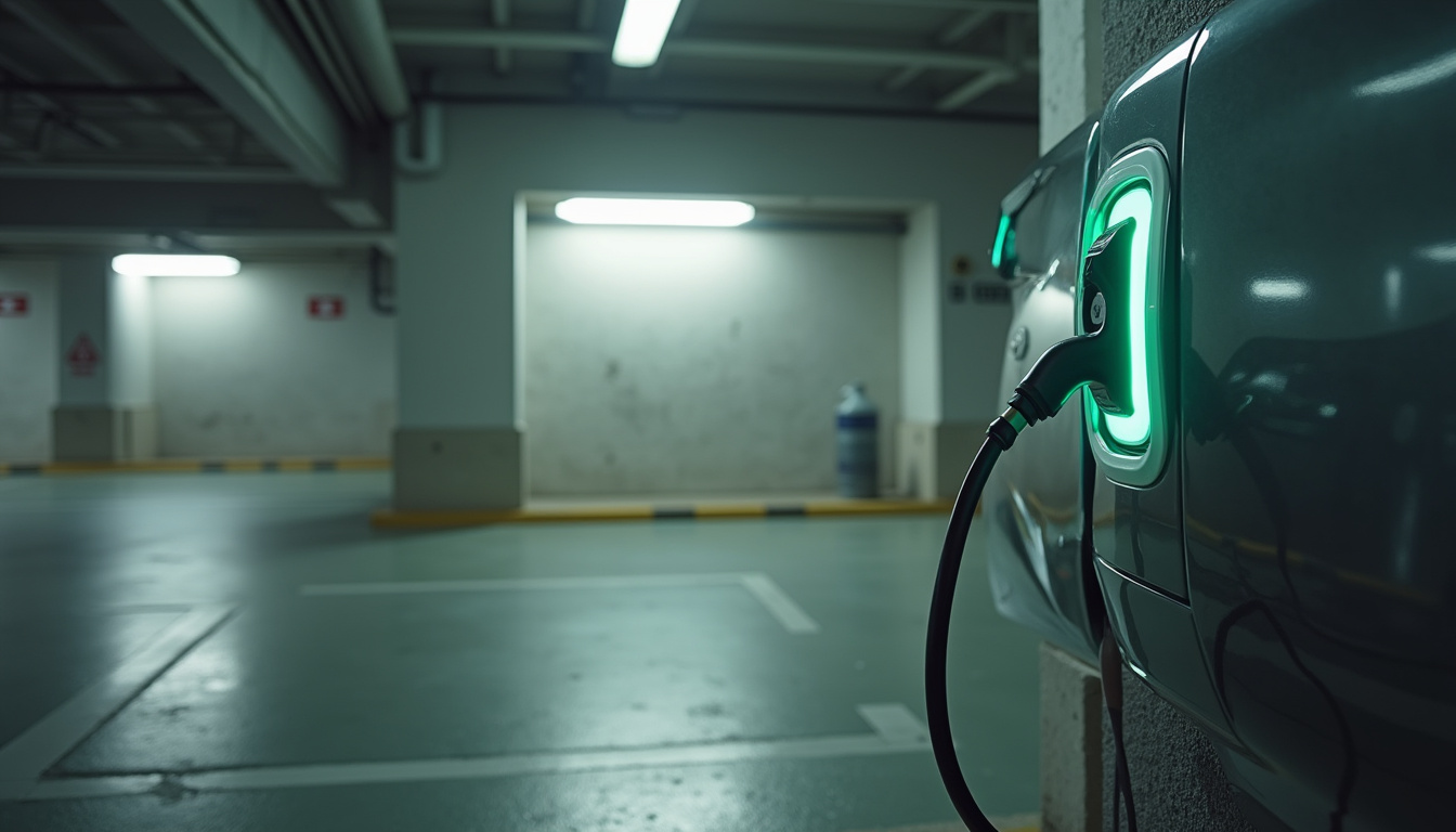 Installation d'une colonne de recharge dans un parking de copropriété à Massay