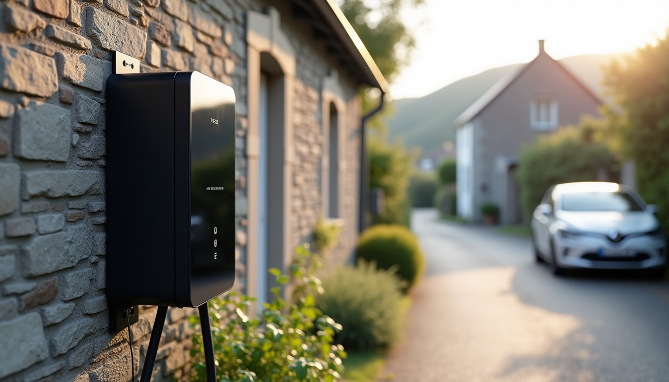 Installation d'une wallbox murale sur un mur extérieur à Plouëc-du-Trieux