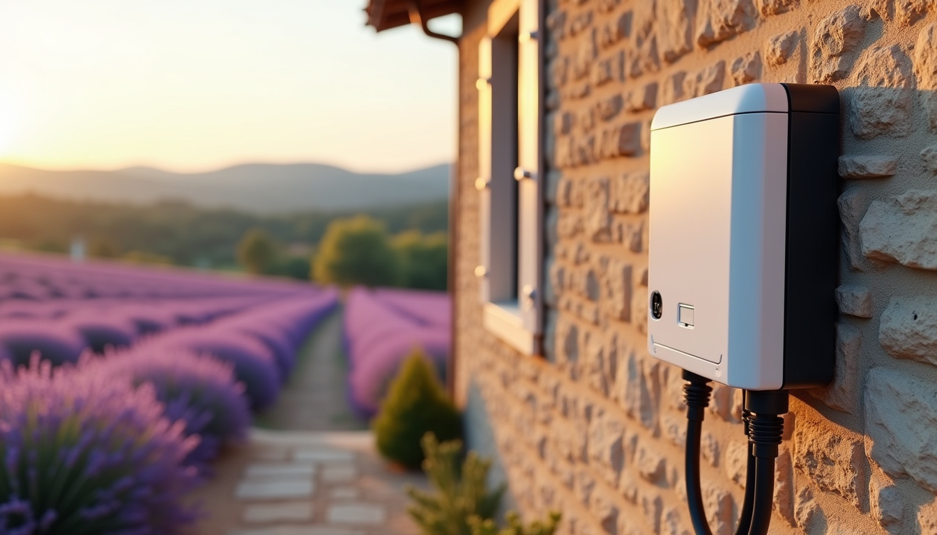 Installation d'une wallbox murale sur une façade extérieure à Valensole