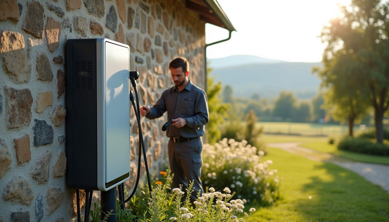 Maintenance d’une borne de recharge électrique à Effiat, Puy-de-Dôme