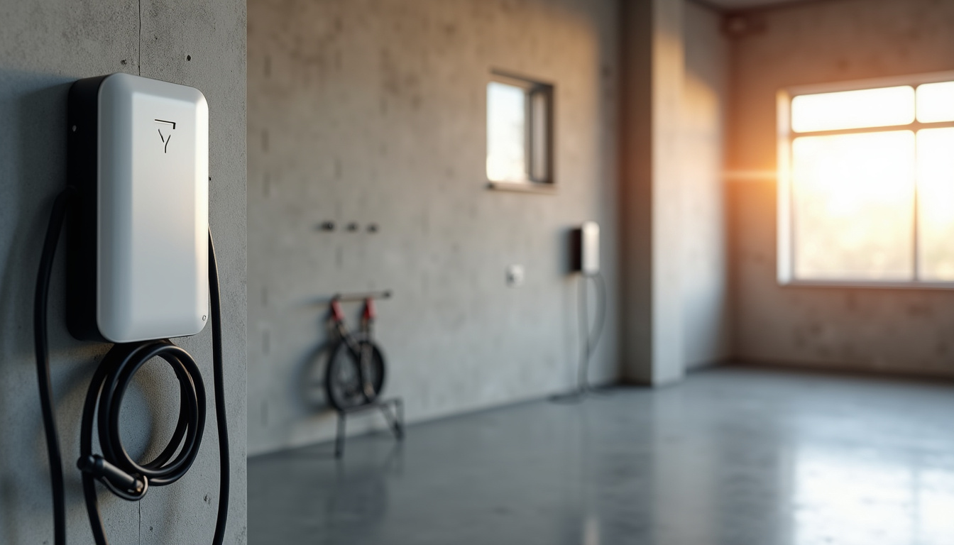 Montage d'une borne de recharge électrique à l'intérieur d'un garage à Bourseul