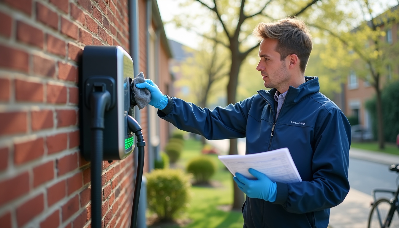 Nettoyage et vérification d'une borne de recharge électrique à Seclin