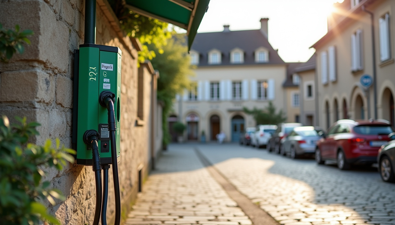 Photo de la borne de recharge publique située 23 Place des Halles à Pontgouin