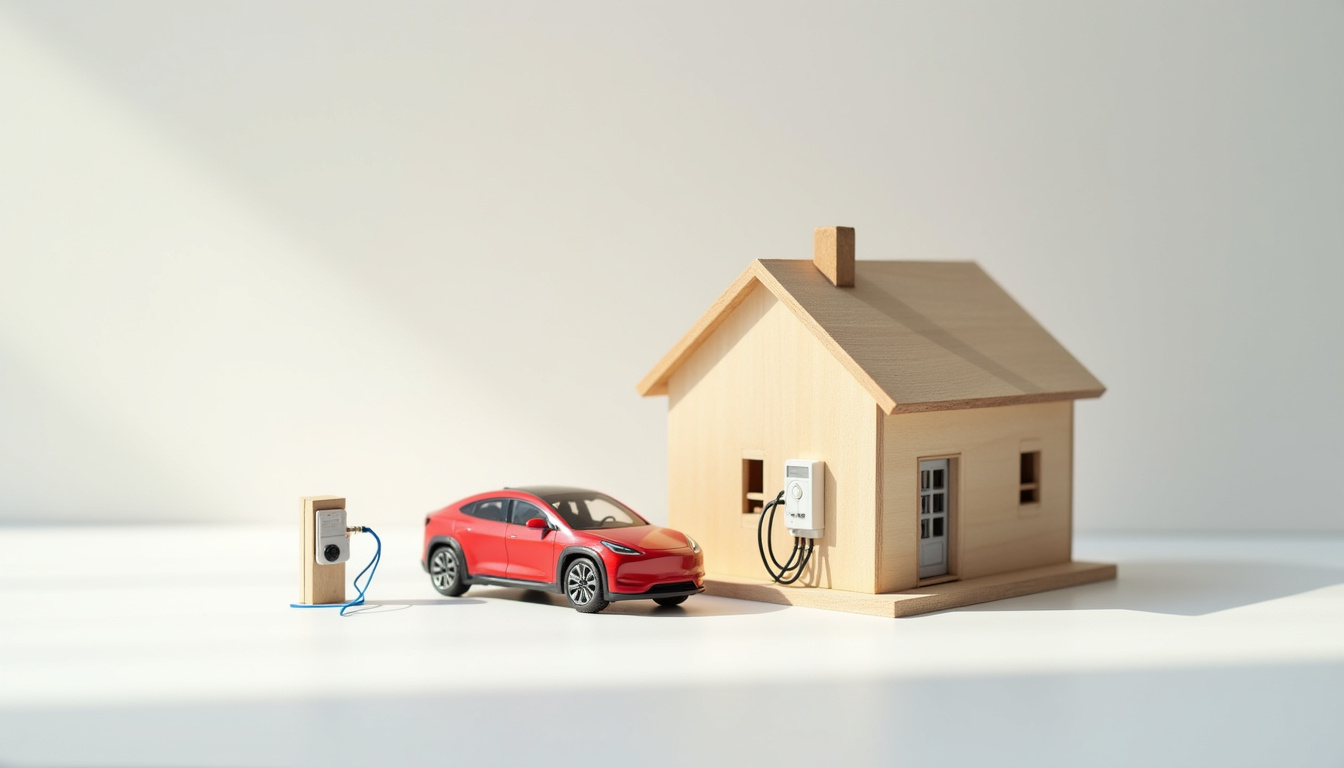 Plan d'installation d'une borne de recharge électrique avec câblage et raccordement au tableau électrique