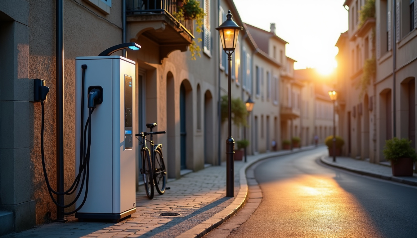 Point de recharge publique à Quissac sur l’avenue de l’Aigoual