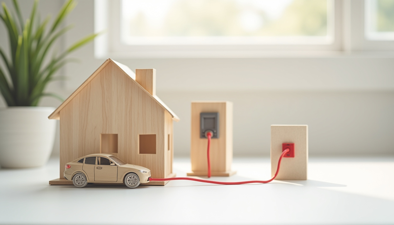 Schéma technique d'une installation électrique pour borne de recharge murale à Verrières-en-Anjou
