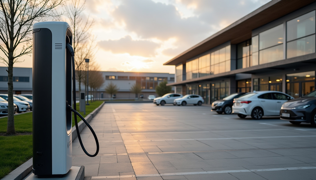 Station de recharge électrique publique située près d'une grande surface à Val de Briey