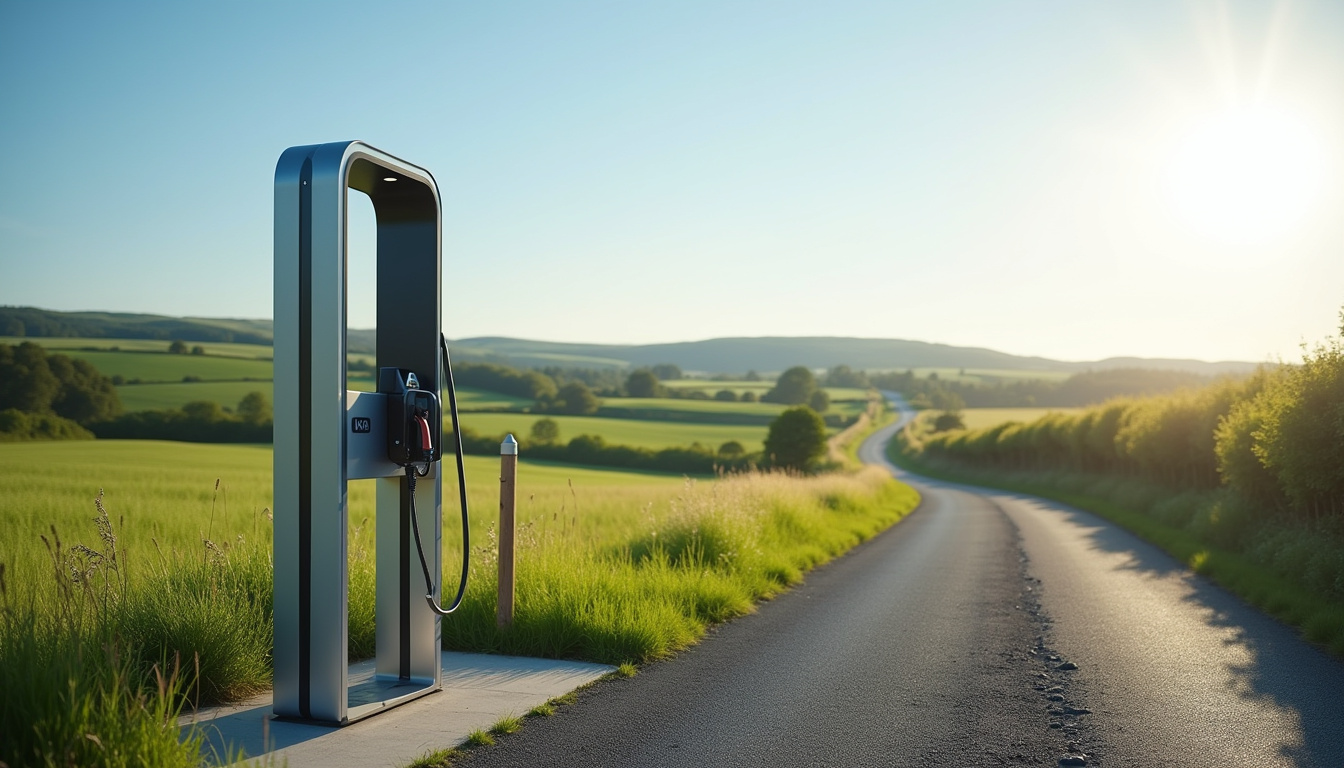 Station de recharge publique à Montauban-de-Bretagne, près de Médréac