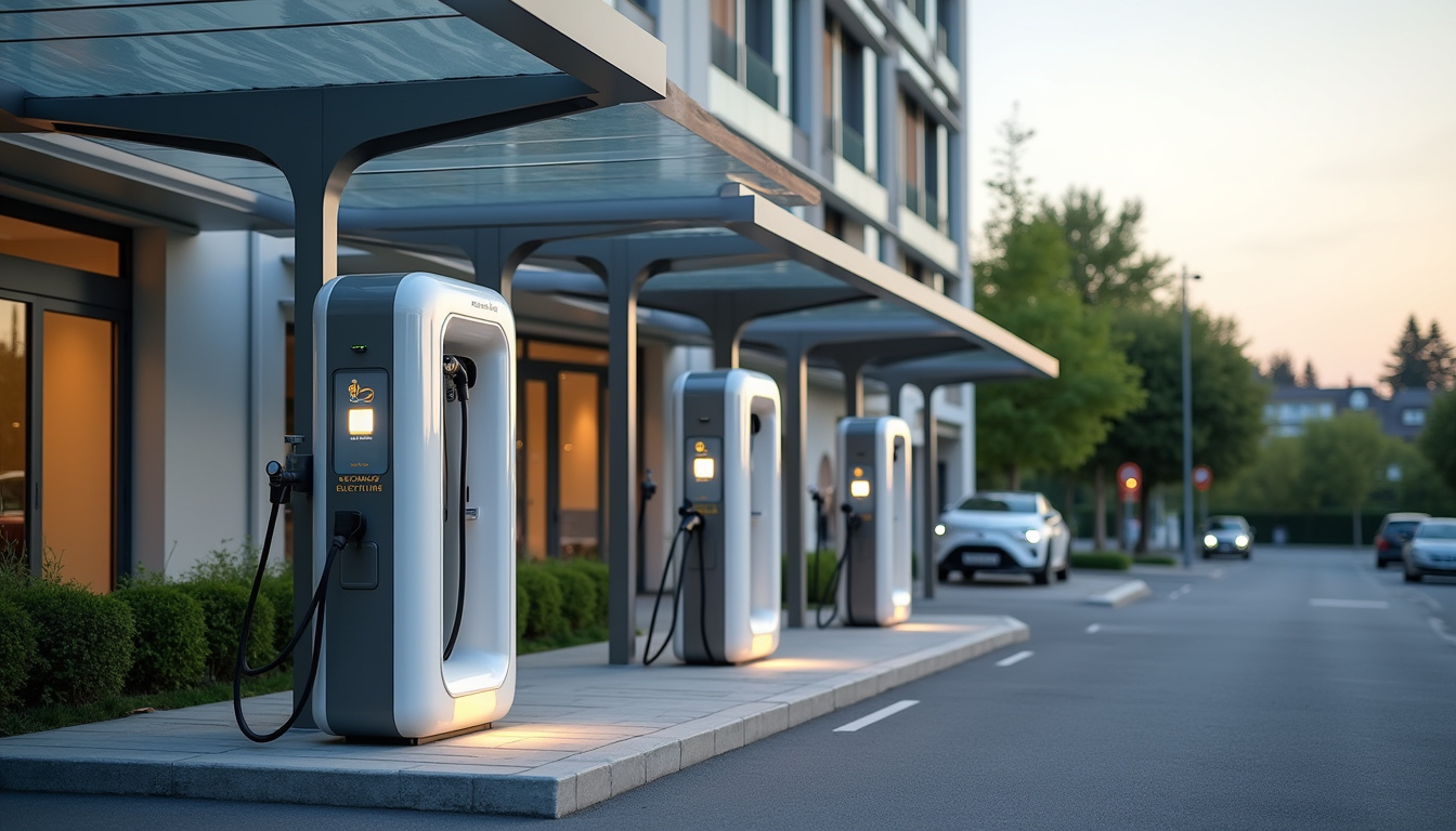 Station de recharge publique à Saint-Mars-la-Réorthe près de l'hôtel Best Western