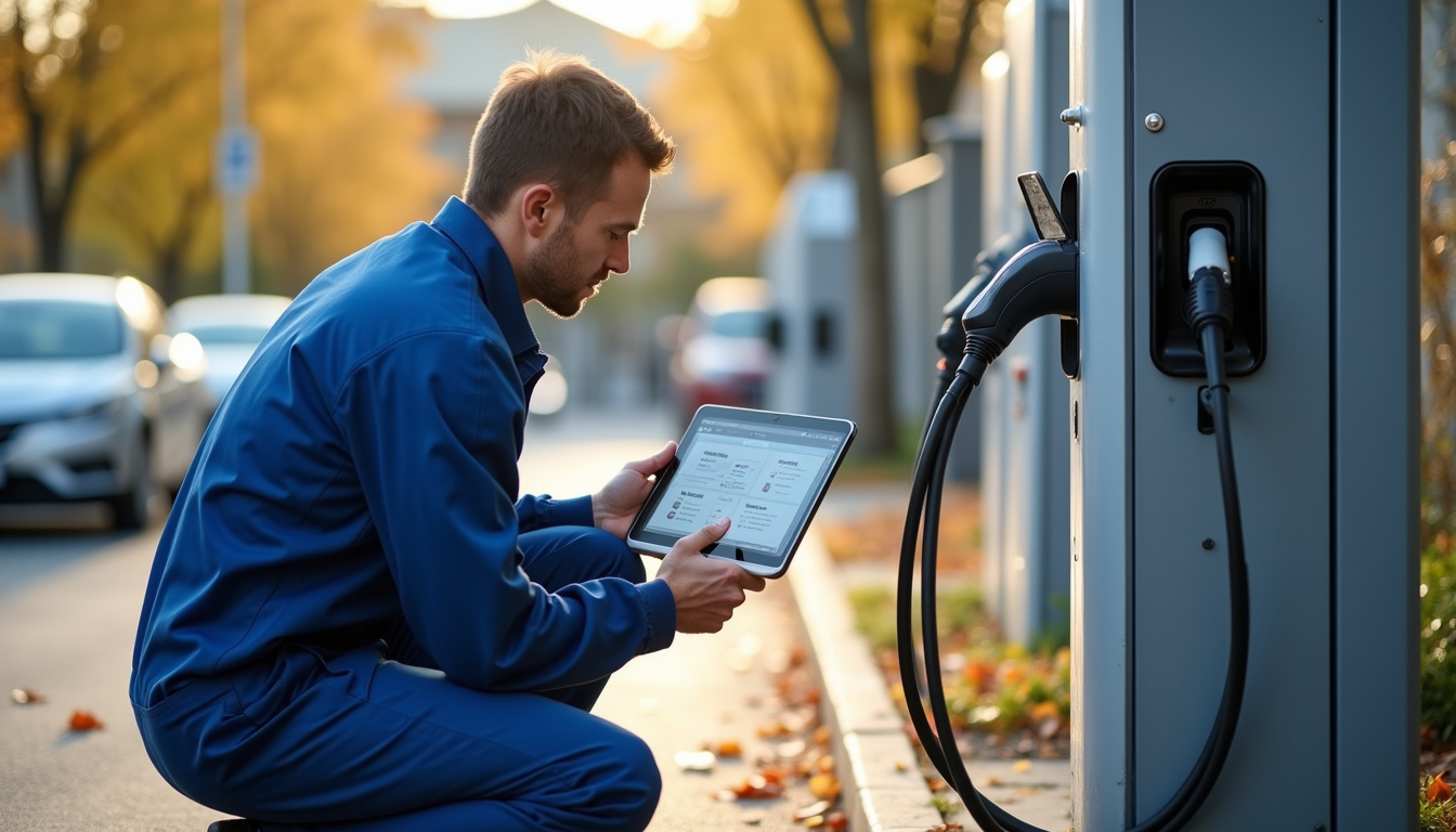 Technicien en maintenance d'une borne de recharge à Rives