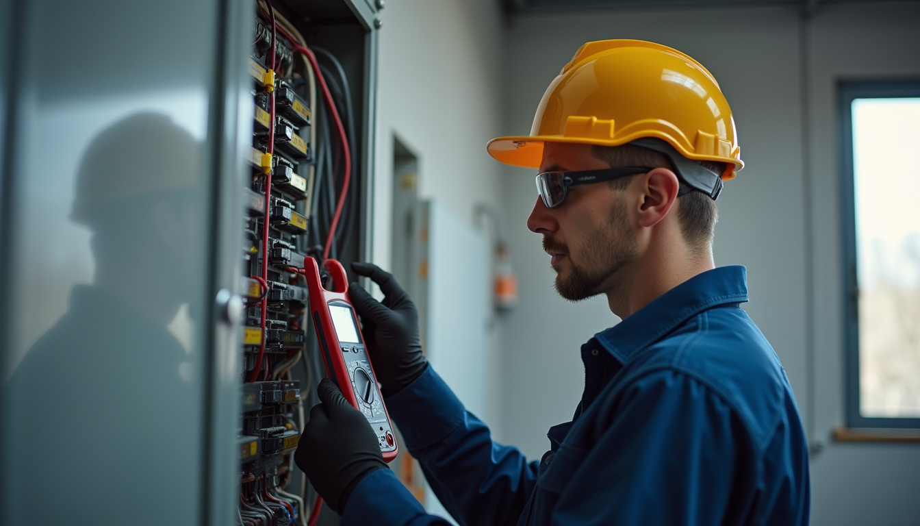 Un électricien IRVE effectue un diagnostic électrique avant installation d'une borne de recharge à Seclin