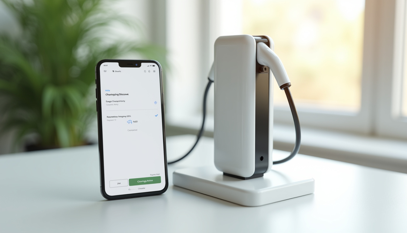 Utilisation d'une application mobile pour piloter une borne de recharge électrique connectée à Vernoil-le-Fourrier