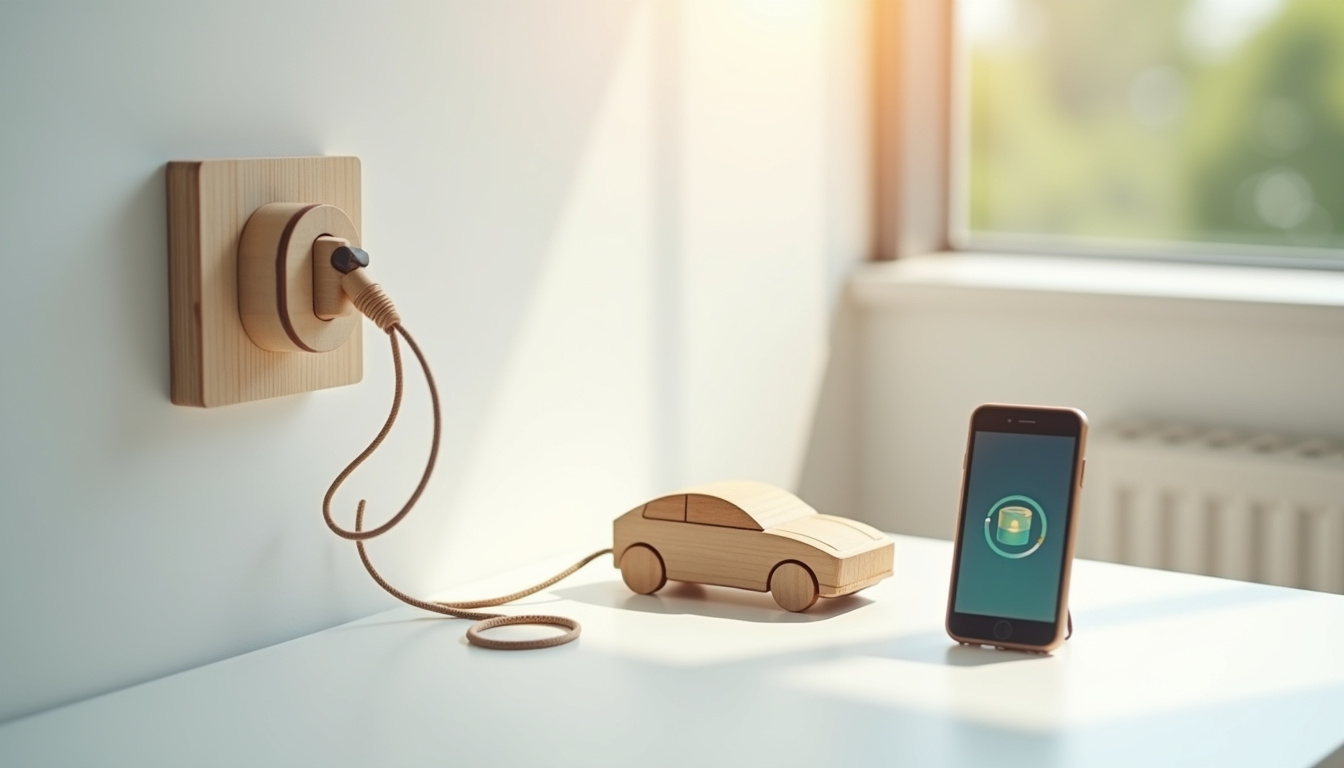 Utilisation d'une borne électrique au quotidien: câble branché, application mobile, recharge en cours
