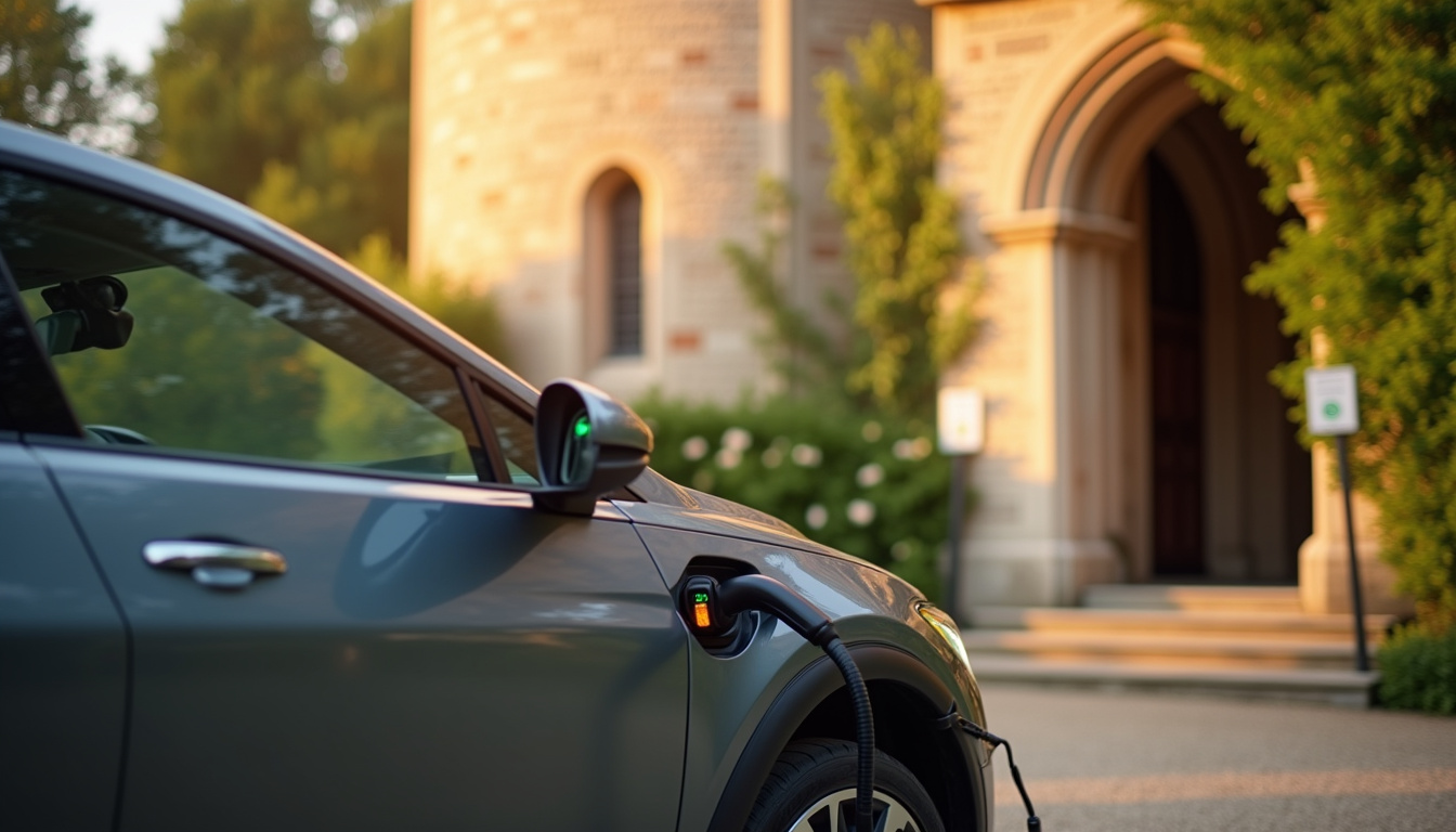 Illustration des avantages de l'installation d'une borne de recharge électrique à Fontevraud-l'Abbaye
